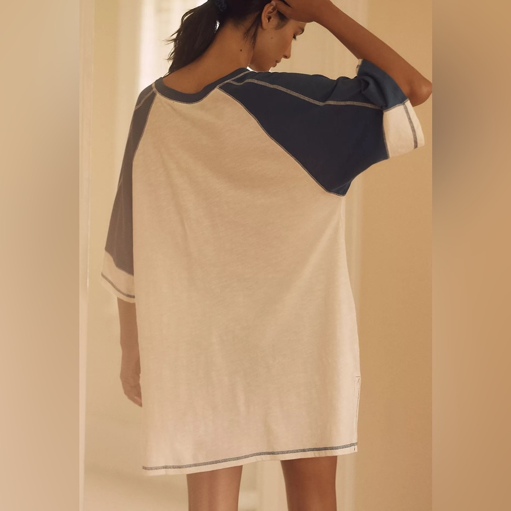 Anthropologie “Sonoma Fields” Oversized Graphic Sleep Tee Tunic Top Small New - Picture 3 of 7